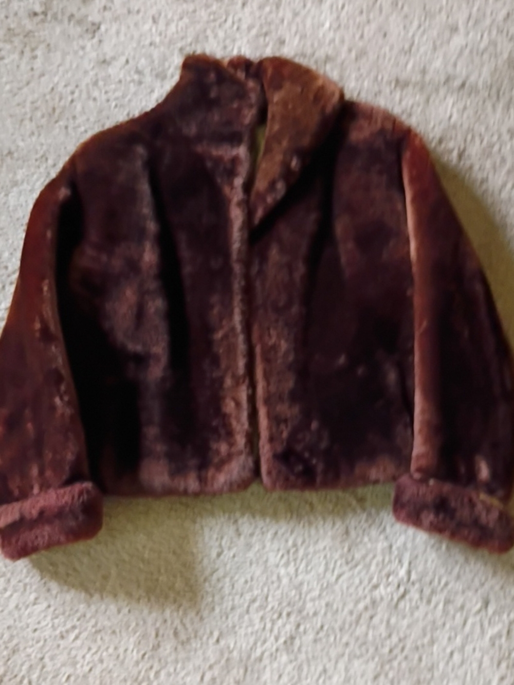 Cozy Girls Faux Fur Puffer Jacket in Dark Brown